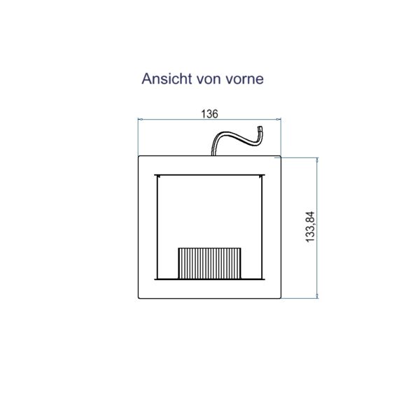 Produktbild WAD 102 204  -  Wandauslass WAD Rahmen mit Klappdeckel Typ 2, Chromstahl geschliffen